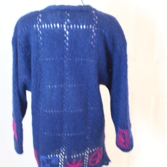 Internationale‎ Handknitted Sweater Dress Blue L - Picture 7 of 9